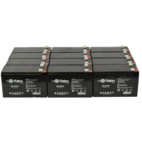 Raion Power 12V 7Ah Replacement Battery for Ultratech UT-1280 - 12 Pack