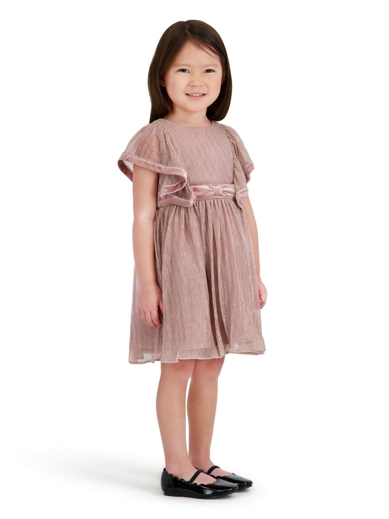 kensie chiffon pleated dress Kensie Girl Metallic Pleated Dress, Sizes 4-16