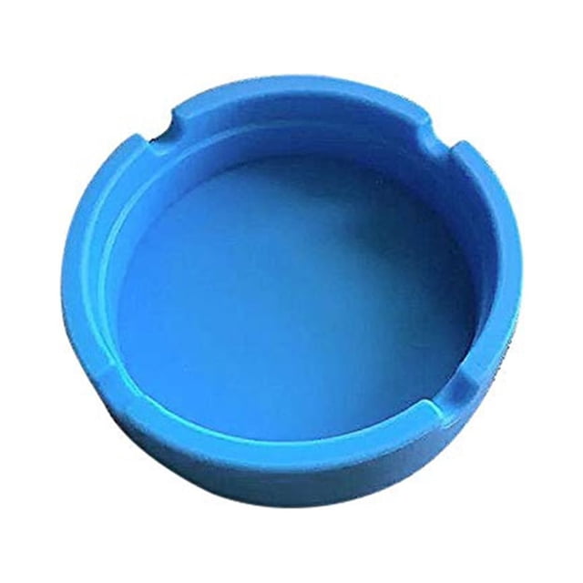 Bewildely Cenicero de silicona para fumar, contenedor de cigarrillos, soporte para pipa de cigarro, almacenamiento encendedores azul