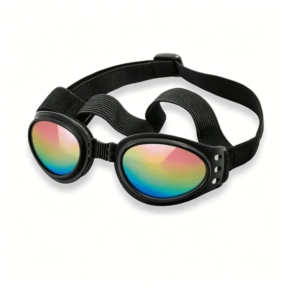HBMYN Dog Sunglasses Dog Goggles for Medium Large Breed Dogs, Wind Dust Fog Protection Eye Wear Pet Glasses with Adjustable Strap for Motorcycle Car Driving Bike Riding Hiking