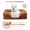 thumbnail image 6 of Demi Bonn 28"x23" Orthopedic Dog Bed for Small Dogs and Cats, Waterproof Dog Sofa Beds, Supportive Foam Pet Couch Bed with Removable Washable Cover, Brown, 6 of 7