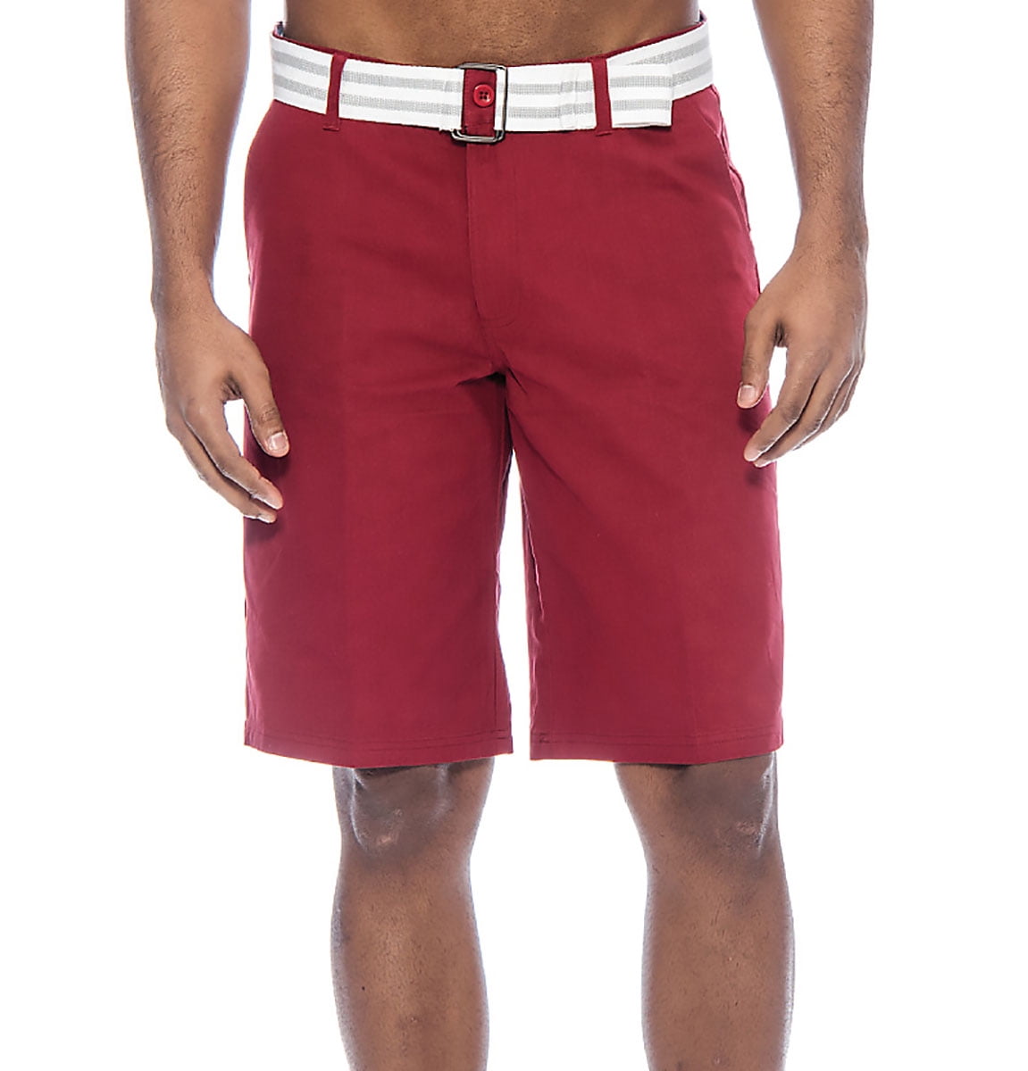 True Rock Men's Bahamas Belted Walking Shorts-WHITE17-38 (Burg17, 30 ...