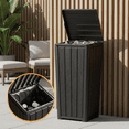 thumbnail image 4 of Nihsuao Outdoor Trash Can with Lid, Waterproof Resin Outdoor & Indoor Garbage Can, Large Kitchen Trash Can for Patio, Garage, Pool, Garden, Black, 4 of 8