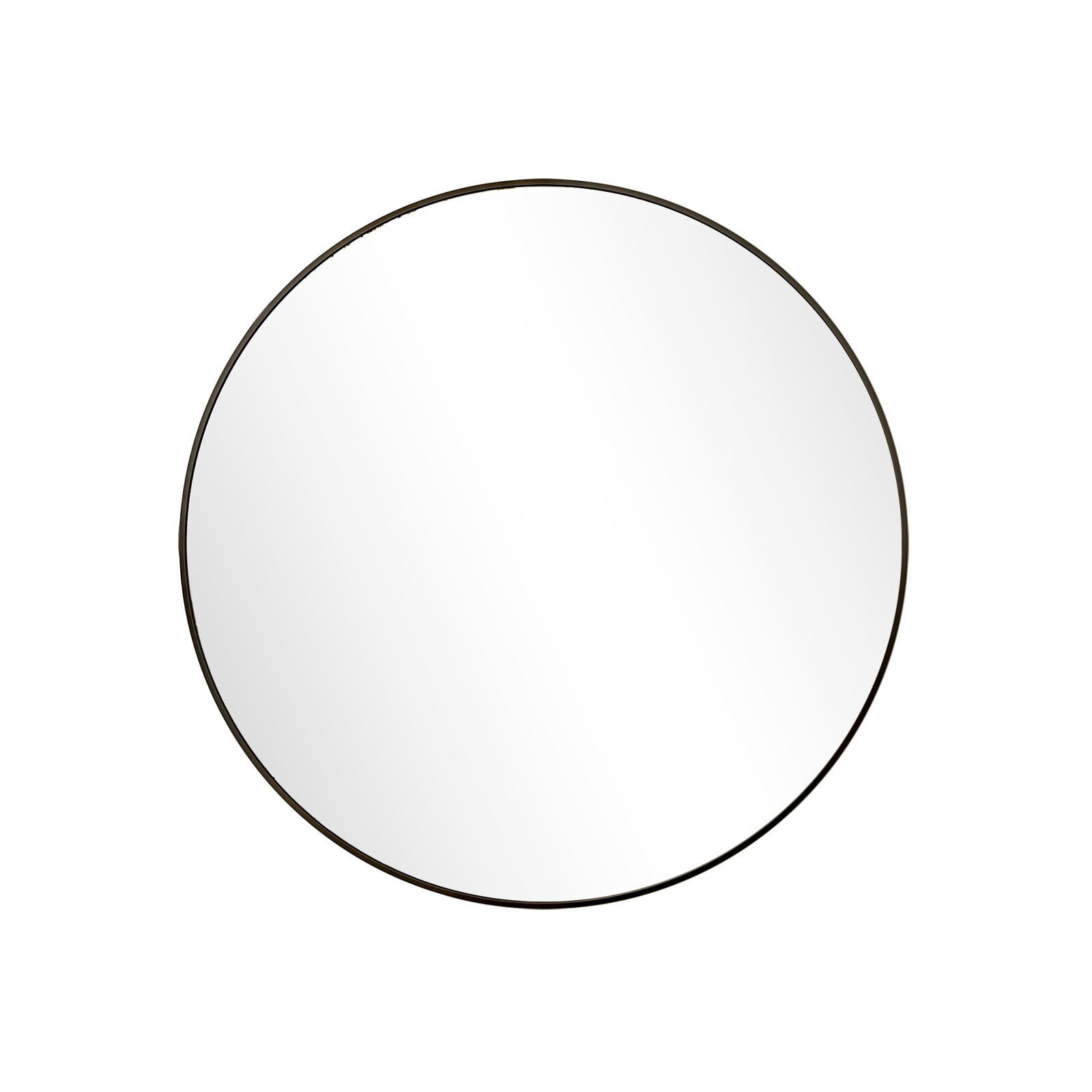 Mirrasia 30" Round Bathroom Wall Mirror, Black