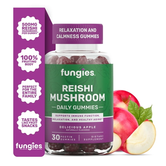 Fungies Reishi Mushroom Gummies, Supports Relaxation, Healthy Aging, Sleep, Supplement, 30 Count