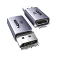 thumbnail image 1 of Adaptador UGREEN 4K DisplayPort a HDMI 1.4 macho a hembra x2, 1 of 8