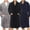 Black, gray and blue, variant on Mens Bathrobe Man Winter Warm Casual Flannel Robe Sleepwear Long Sleeve Plush Shawl Male Bath Robe Lounge Nightgown Home Clothes