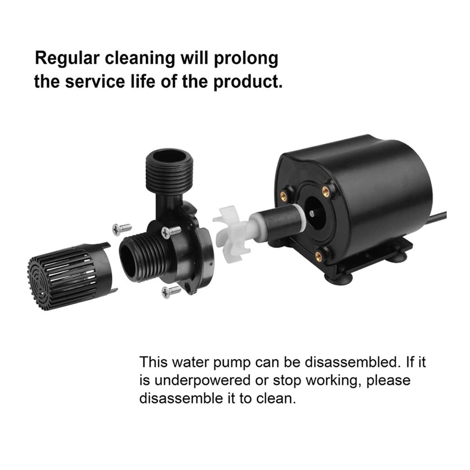 Ultra-quiet Mini Brushless for DC Water Pump 12V 15W 800L/H Lift 500cm Submersible Fountain Aquarium Circulating