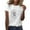 White, variant on Sunflower Summer T Shirts for Women Short Sleeve Graphic Tee Casual Relaxed Fit Breathable Tops Army Green L