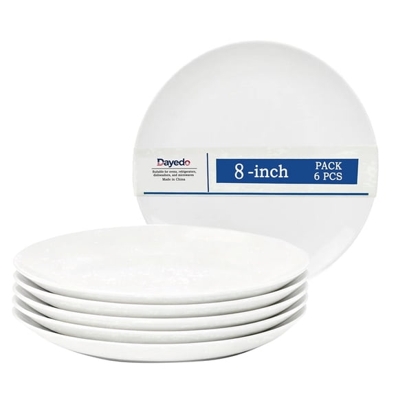 Dayedo 8-inch ceramic dessert plate, suitable for salads and appetizers, 6-piece set