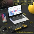 thumbnail image 4 of ATTACK SHARK X85PRO Gasket Mechanical Keyboard, 75% Wireless Gaming Keyboard with TFT Screen&CNC Knob, 2.4Ghz/BT5.1/USB-C, 5 Layer Padding, Hot-Swap Linear Switch, RGB, for PC,MAC,QMK, 4 of 10