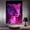 Purple, variant on Mudket Framed Neon Pink Leopard Canvas Wall Art, Cool Glowing Leopard Print Room Decor, Trendy Animal Wall Art for Bedroom Office - 12"L x 8"W