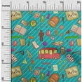 thumbnail image 2 of oneOone Cotton Poplin Twill Dusty Teal Green Fabric Kids Dress Material Fabric Print Fabric By The Yard 56 Inch Wide, 2 of 4