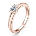 thumbnail image 4 of Apaison 0.5 ct 5mm Heart Shape Moissanite Rings For Women 925 Sterling Silver Engagement Wedding Ring, 4 of 9