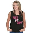 thumbnail image 3 of Faith Love Hope Breast Cancer Aware Tank Top Tee Shirt Women Brisco Brands S, 3 of 6