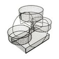 thumbnail image 1 of Cesta de frutas de hierro, cesta de almacenamiento de escritorio múltiples niveles, organizador de almacenamiento de cocina Centerpiece de bocadillos Negro, 1 of 8