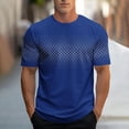 thumbnail image 1 of Styesk T-Shirts pour Homme Mode Décontractée Hommes Imprimé T-shirt de Sport Manches Courtes Col Rond Blouses Chemises, 1 of 3