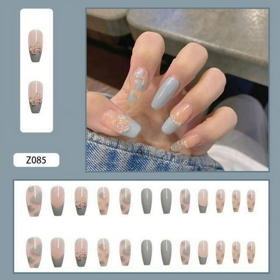 Ballerina Long Coffin Fake Nails