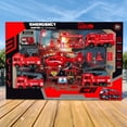 thumbnail image 6 of 14-Piece Fire Truck Playset for Kids, Fire Station Toy Set with Educational Rescue Vehicles,Birthday Christmas Gift for 3 Year Old Boys,H, 6 of 6