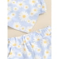 thumbnail image 7 of FEORJGP Kids Girls Summer 2PCS Outfits 1T 2T 3T 4T 5T Toddler Baby Sleeveless Camisoles Vests Daisy Print Heart Cami Tops Elastic Waist Shorts Sets In Fashion Cute Clothes for Daily Vacation, 7 of 7