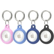 4 Pack Airtag Keychain Compatiable with Apple Full Body Protective airtag Holder