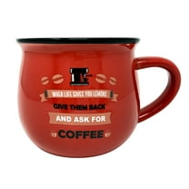 "When Life Gives You Lemons" Coffee Mug 12oz by Silly Obsessions. Coffee Lover gift idea. Porcelain Ceramic Tea Cup. Birthday Gift for Dad, Mom, Husband, Wife, Boyfriend, Girlfriend.