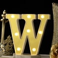 thumbnail image 2 of Efavormart 6" 3D Gold Marquee Letters 5 LED Light Up Letters Warm White LED Letter Lights - W, 2 of 11