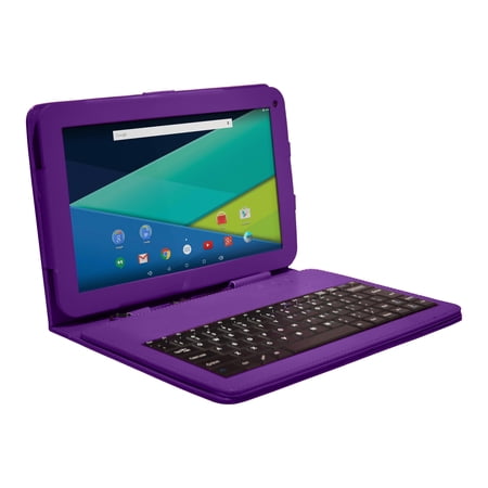 Visual Land Prestige 10.1  Quad Core Tablet 16GB Includes Keyboard Case - Purple