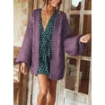 thumbnail image 2 of Womens Open Front Chunky Cardigan Cable Knit Oversized Cardigan Sweaters, 2 of 4