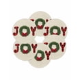 thumbnail image 7 of 13 Inch Round Placemats Set of 6, Red Green Christmas Non Slip Heat Insulation PP Table Mats, Farmhouse Xmas Botanical Winter Washable Place Mats for Kitchen Dining Party Table Decor, 7 of 7