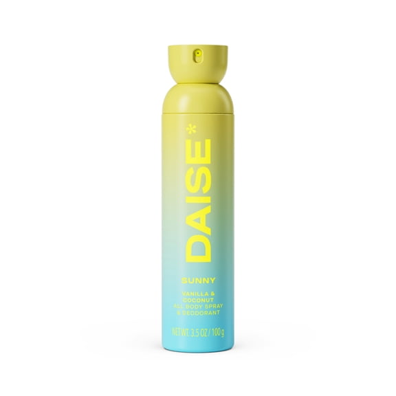 DAISE Sunny Daise All Body Spray & Deodorant Vanilla & Coconut 24h Freshness 3.5 oz/120 ml