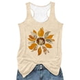 thumbnail image 3 of Fshinging 2026 Summer Fashion Tank Top for Women Casual Flower Printed Sleeveless Crew Neck Basic Exercise Yoga Gym Shirts Beige L, 3 of 3