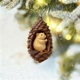 thumbnail image 7 of Souew 2D Acrylic Hamster Pendant, 2D Acrylic Pinecone Animal Ornaments Set Christmas Tree Hanging Decor with Hamster Dog Cat Squirrel Festive Holiday For Animal Lovers, 7 of 7