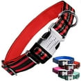 thumbnail image 2 of Black Rhino - Collar Ajustable Clásico a Rayas para Perros de Razas Peq., Med. y Gr. | Hilo Reflectante de 3M | 4 Colores Brillantes; Correas a Juego Se Venden por Separado (Rayas Rojas, Med.), 2 of 3