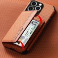 thumbnail image 5 of Card Holder Cover Flip Cell Phone Clip PU Card Slots Magnetic Shockproof phone case for iP14 Pro, 5 of 5