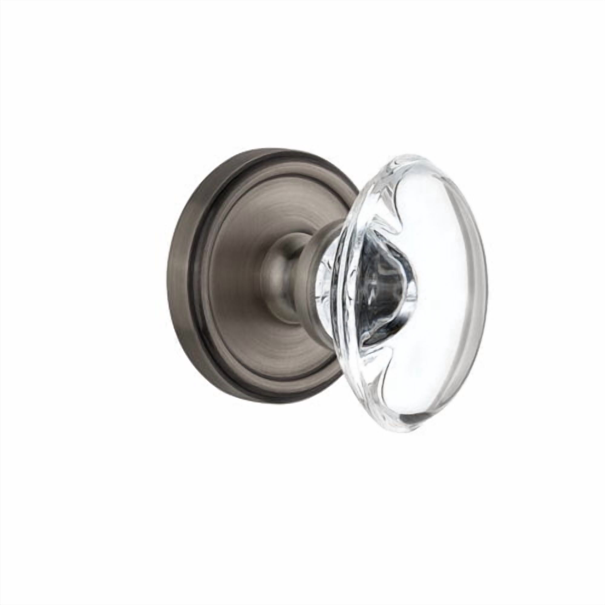 Grandeur Provence Crystal Door Knob with Georgetown Plate