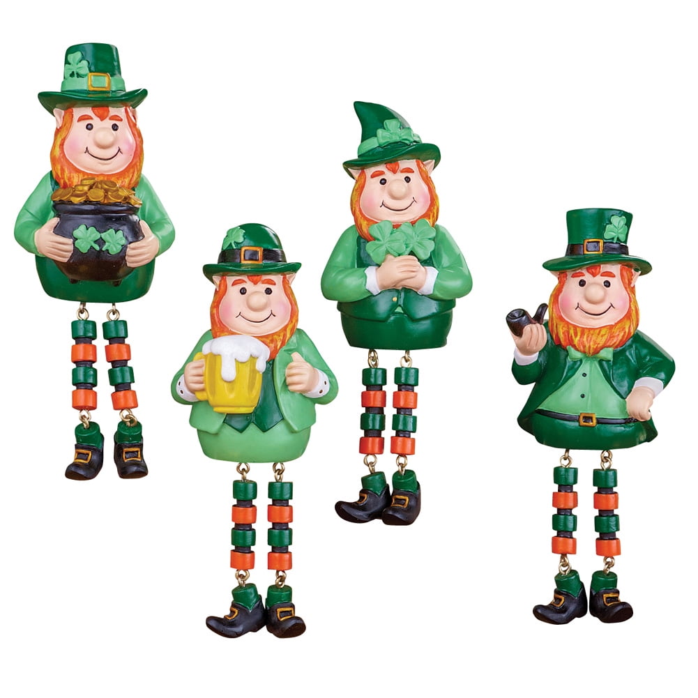 Patrick's Day Baby Leprechaun Figurines Vintage Hand Painted Set of 3 St