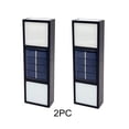 thumbnail image 2 of Fiudx Lámpara de Pared Vertical, Iluminación Exterior Impermeable, Aplique Moderno Negro, 6 Luces Led, Hasta 12 Horas de Iluminación, Fácil de Instalar, para Patio, Porche, Jardín, Paquete de 2, 15 X, 2 of 6