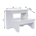 thumbnail image 2 of Beaumont Lane Mastercrafted Step Stool in White, 2 of 9