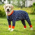 thumbnail image 6 of Dog Clothes Pajamas for Medium Large Dogs Soft Cozy Dog Jumpsuit Full Covered Belly Pet Recovery Suit for Girl Boy Dogs Cuttable (Grey Blue Rabbit,38), 6 of 7