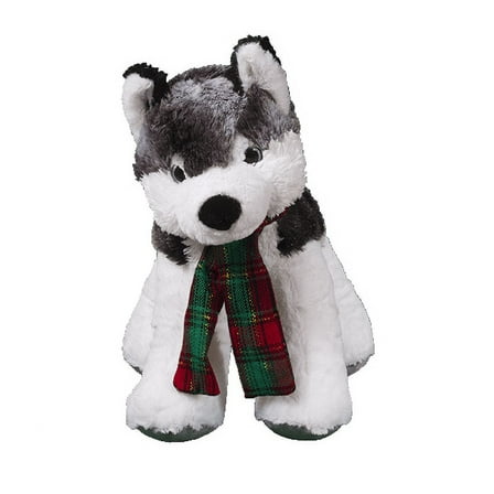 Plush Gear Klondike The Husky with Reindeer PJ for Stuffed Animal Outfit - 16 inch Make Own Plushie Teddy Bear Adorable Clothes, Gift for Kids