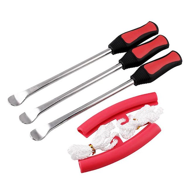 Kit de herramientas de hierro para recoger neumáticos de motocicleta, kit de reemplazo de neumáticos de coche, rojo Feliz Sencillez
