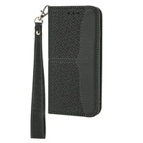 Dteck Leather Wallet Case for iPhone 14 PU Leather Card Slots Kickstand Detachable Handstrap Magnetic Closure Anti-Scratch Shockproof Purse Case Cover For iPhone 14,Black