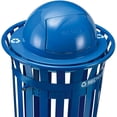 thumbnail image 5 of 36 Gallon Outdoor Steel Recycling Receptacle w/Access Door & Dome Lid, Blue, 5 of 7