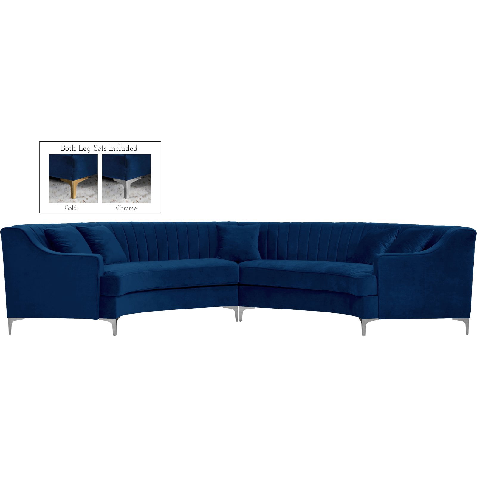 Meridian Furniture Inc Jackson Upholstered Sectional Sofa