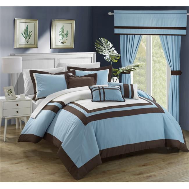 Chic Home CS4121US Bernard Pieced Color Blocked Complete Master
