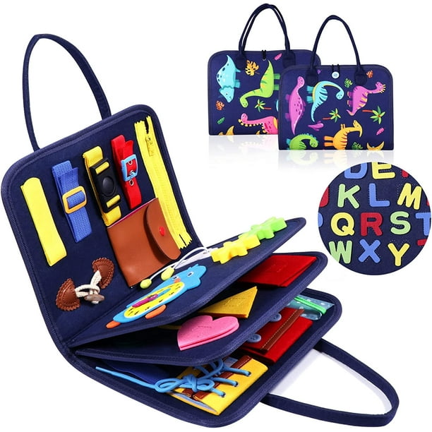 Tablero Montessori para niños, tablero Montessori de 4 capas, juegos Montessori para niños pequeños de 1 año, juguetes educativos para aprender habilidades para la vida para niños niñas bebés de 1 2