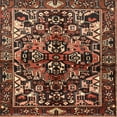 thumbnail image 1 of Ahgly Company Machine Washable Indoor Square Traditional Tiger Orange Brown Area Rugs, 5' Square, 1 of 7