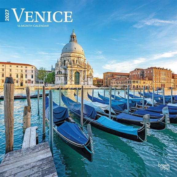 Venice | 2027 12x24" (Hanging) Wall Calendar | Plastic-Free | BrownTrout
