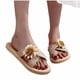 thumbnail image 4 of Zapatillas con punta abierta y flores para mujer, sandalias cómodas, informales, cómodas, para playa Wmkox8yii  ytu4581, 4 of 5